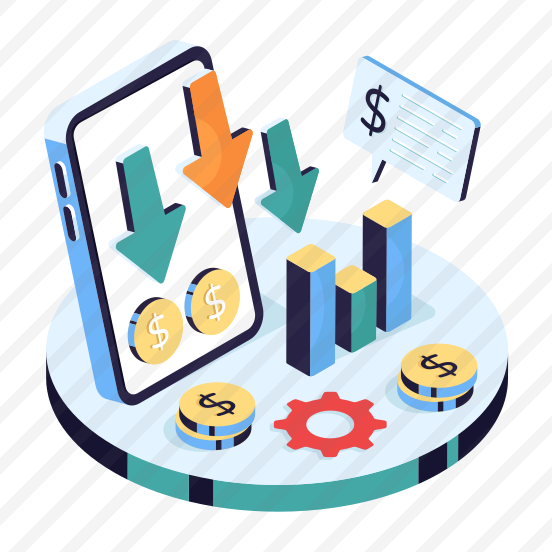 Mobile Data Analytics, Mobile Infographic, Statistics, Business Data, Mobile Recession Chart preview