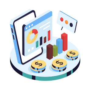 Online Data Analytics, Online Infographic, Web Statistics, Business Data, Business Chart icon
