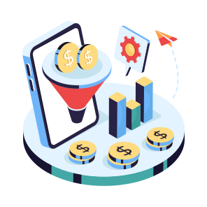 Sales Funnel, Money Filtration, Money Extraction, Conical Object, Pouring icon
