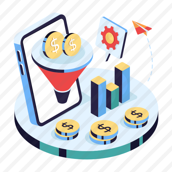 Sales Funnel, Money Filtration, Money Extraction, Conical Object, Pouring preview