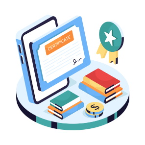 Online Degree, Diploma, Online Certificate, Deed, Credential Document, icon