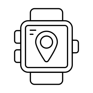 Smartwatch Locations, Smartband, Wristwatch, Smartwatch Direction, Gps icon