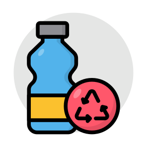 Plastic Recycling, Plastic Reprocess, Plastic Renewable, Plastic Reuse, Bottle Recycling icon