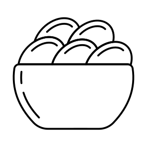 Eggs Bowl, Healthy Diet, Healthy Meal, Nutritious Diet, Eggshells icon