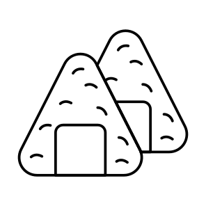 Onigiri, Japanese Food, Edible, Rice Ball, Eatable icon