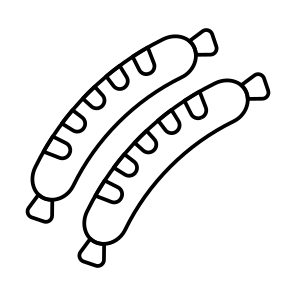 Sausage, Frankfurter, Banger, Wurst, Wiener, icon