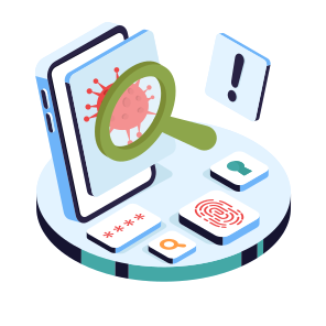 Bug Testing, Bug Analysis, Debugging, Search Bug, Search Virus, icon