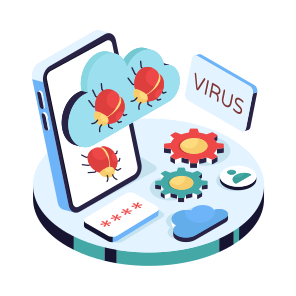 Cloud Bug, Cloud Virus, Cloud Malware, Infected Cloud, Cloud Technology icon