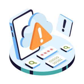 Cloud Error, Cloud Alert, Cloud Warning, Cloud Caution, Cloud Problem icon
