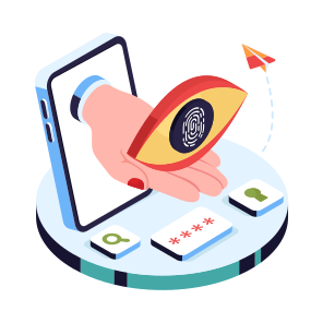Fingerprint Monitoring, Fingerprint Inspection, Fingerprint Visualization, Thumbprint Monitoring, Thumbprint Inspection icon