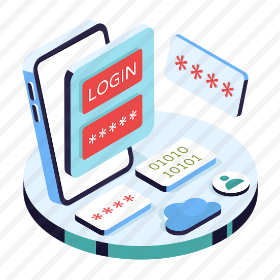 Mobile Login, Secure Login, Mobile Sign In, Login Password, Passcode preview