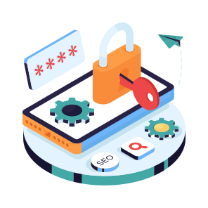 Mobile Security, Mobile Protection, Secure Mobile, Secure Phone, Smartphone Security,flat icon
