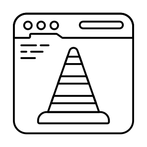 Web Construction, Construction Website, Webpage Construction, Web Cone, Traffic Cone icon