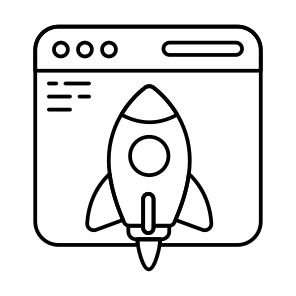 Web Launch, Startup, Commencement, Initiation, Mission, icon
