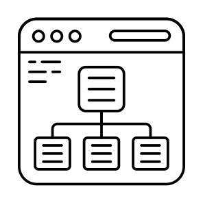 Web Sitemap, Flowchart, Flow Diagram, Web Hierarchy, Web Algorithm icon