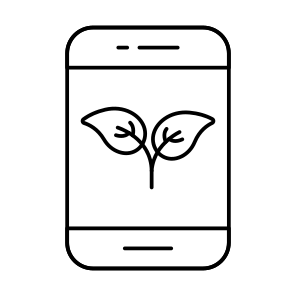 Mobile Leaf, Mobile Eco, Mobile Ecology, Eco App, Online Leaf icon