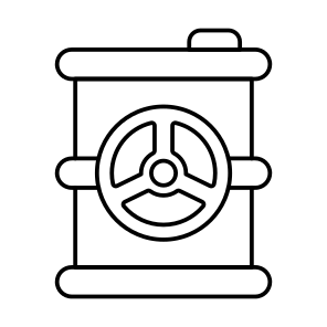 Radioactive Drum, Radioactive Barrel, Nuclear Drum, Nuclear Barrel, Radioactive Cask icon