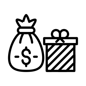 Money, Gift, Gift Box, Money Bag, Money Sack, icon