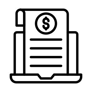 Online Bill, Online Invoice, Receipt, Voucher, Financial File, icon