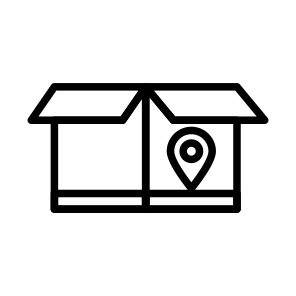 Parcel Location, Parcel Direction, Package Location, Cargo Location, Carton Location, icon