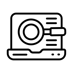 Scan Laptop, Search Laptop, Search Display, Search Screen, Laptop, icon