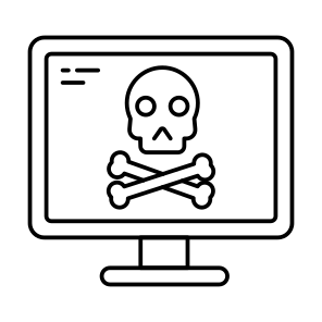 Online Danger, Online Hacking, Laptop Danger, System Hacking, Cybercrime icon