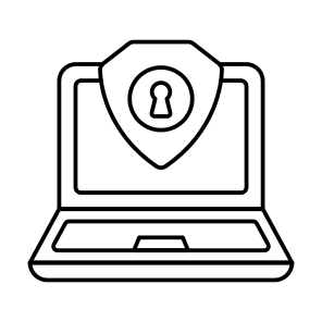System Security, System Protection, Secure System, Laptop Security, Laptop Protection, icon