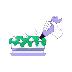 Cake Decorating, Edible, Party Cake, Bakery Item, Birthday Cake icon