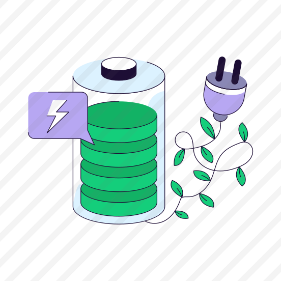 Eco Battery, Rechargeable Battery, Electric Battery, Energy Accumulator, Battery Status, preview