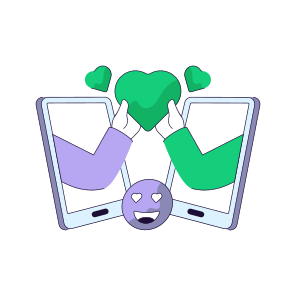 Online Love, Online Dating, Digital Love, Online Romance, Mobile Love icon