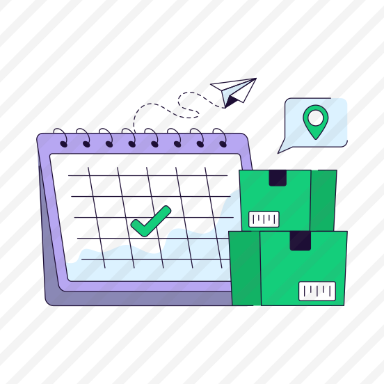 Parcel Schedule, Logistic Schedule, Delivery Schedule, Delivery Reminder preview