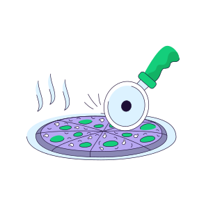 Pizza Cutter, Pizza Slicer, Pizza Knife, Handheld Tool, Cutting Tool, icon