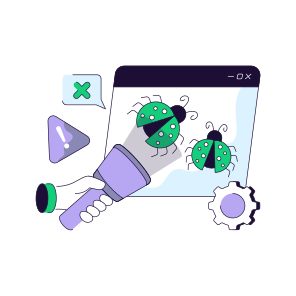 Bug Testing, Bug Analysis, Debugging, Search Bug, Search Virus, icon