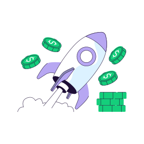 Business Launch, Financial Launch, Financial Startup, Business Startup, Money Launch icon