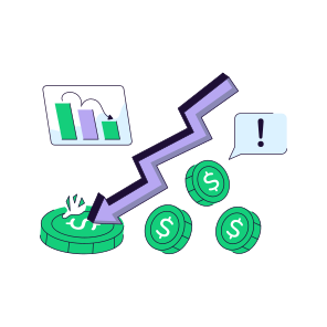 Data Analytics, Infographic, Statistics, Financial Loss, Financial Chart icon