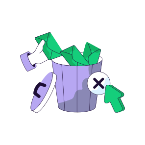 Delete Mail, Delete Email, Junk Mail, Recycle Bin, Delete Letter icon