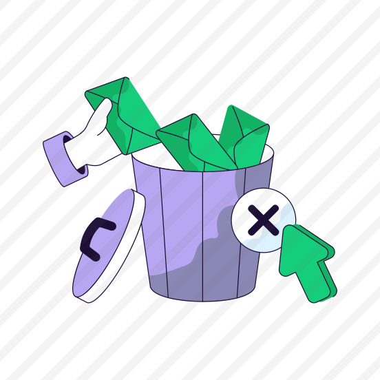 Delete Mail, Delete Email, Junk Mail, Recycle Bin, Delete Letter preview