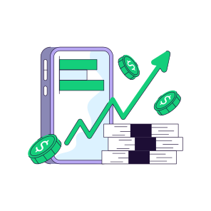 Mobile Data Analytics, Online Infographic, Mobile Statistics, Business Data, Business Chart icon