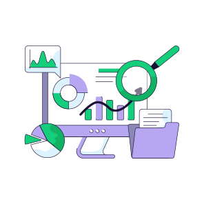 Online Data Analysis, Online Infographic, Online Statistics, Business Data, Business Chart icon