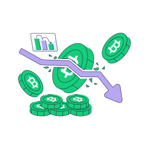 Bitcoin Loss, Cryptocurrency Loss, Crypto Fall, Btc Fall, Bitcoin Chart icon