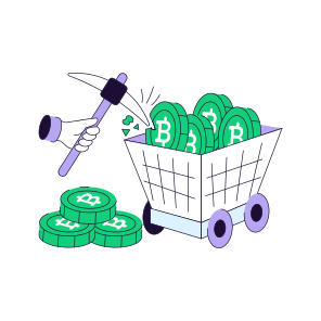 Bitcoin Mining Cart, Cryptocurrency Mining Cart, Crypto, Btc Mining Cart, Digital Currency icon
