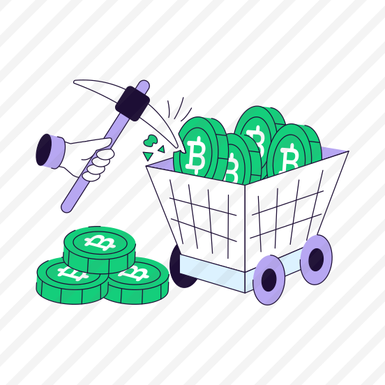 Bitcoin Mining Cart, Cryptocurrency Mining Cart, Crypto, Btc Mining Cart, Digital Currency preview