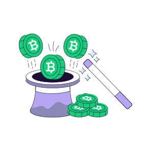 Bitcoins, Cryptocurrency, Crypto, Btc, Magic Money icon