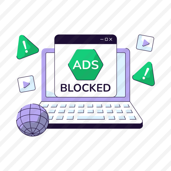 Blocked Ad, Ad Forbidden, Ad Prohibition, Ad Ban, Advertisement Prohibition preview