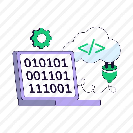 Cloud Binary Data, Binary Code, Numeric Code, Cloud Coding, Cloud Programming preview