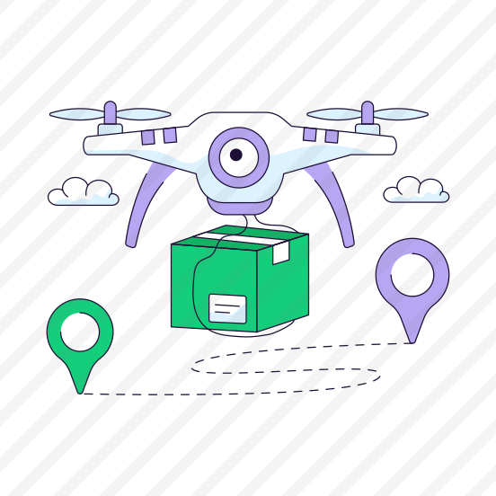 Drone Delivery, Logistic Delivery, Quadcopter Delivery, Drone Package, Drone Parcel preview