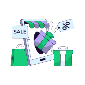 Mobile Gift Shop, Online Gift, Online Reward, Commerce, Buy Gift icon