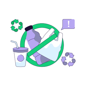 Plastic Prohibition, No Plastic, No Bottle, Plastic Ban, Plastic Forbidden icon