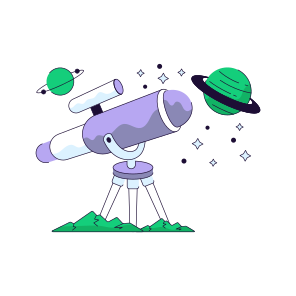 Telescope, Spyglass, Field Glasses, Space, Science icon