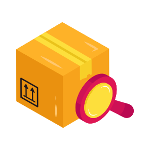 Carton, Search Package, Search Parcel, Box, Logistic Delivery icon